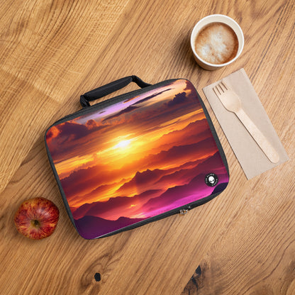 "Dawning Peaks: A Mountain Sunrise" - La bolsa de almuerzo alienígena