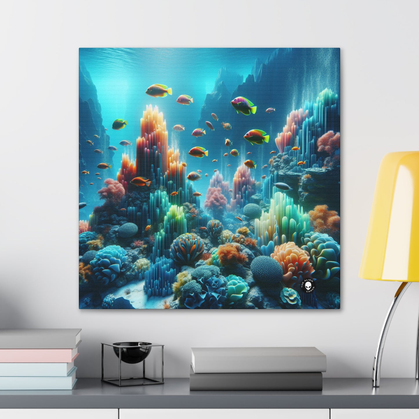 "Neon Reef: una sinfonía surrealista submarina" - The Alien Canva