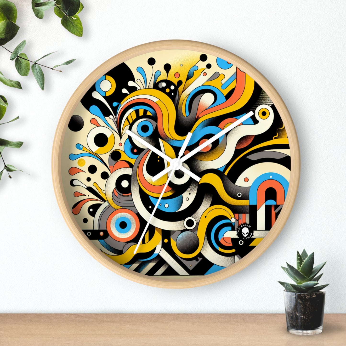 "Dada Fusion: A Whimsical Chaos of Everyday Objects" - The Alien Wall Clock Neo-Dada