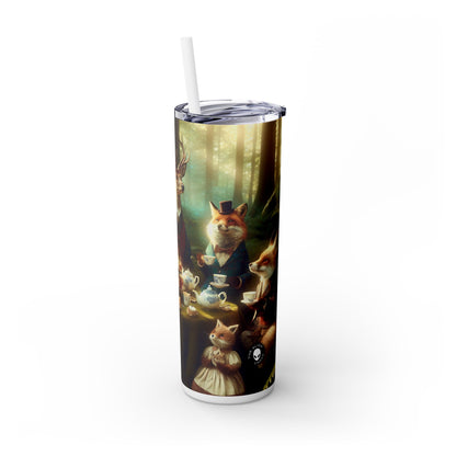 "Enchanted Tea Party" - The Alien Maars® Skinny Tumbler with Straw 20oz