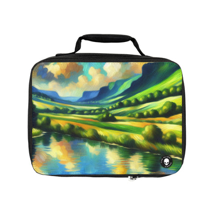 "Serenity at Sunset: An Impressionistic Meadow"- The Alien Lunch Bag Impressionism