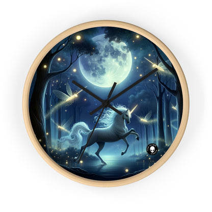 "Forêt enchantée au clair de lune" - L'horloge murale extraterrestre