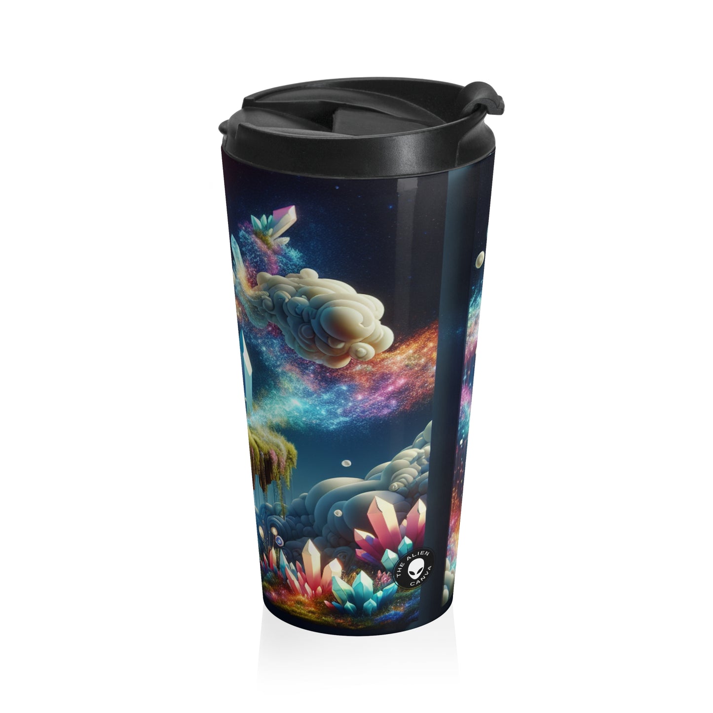 Dreamscape Delights - La tasse de voyage en acier inoxydable Alien