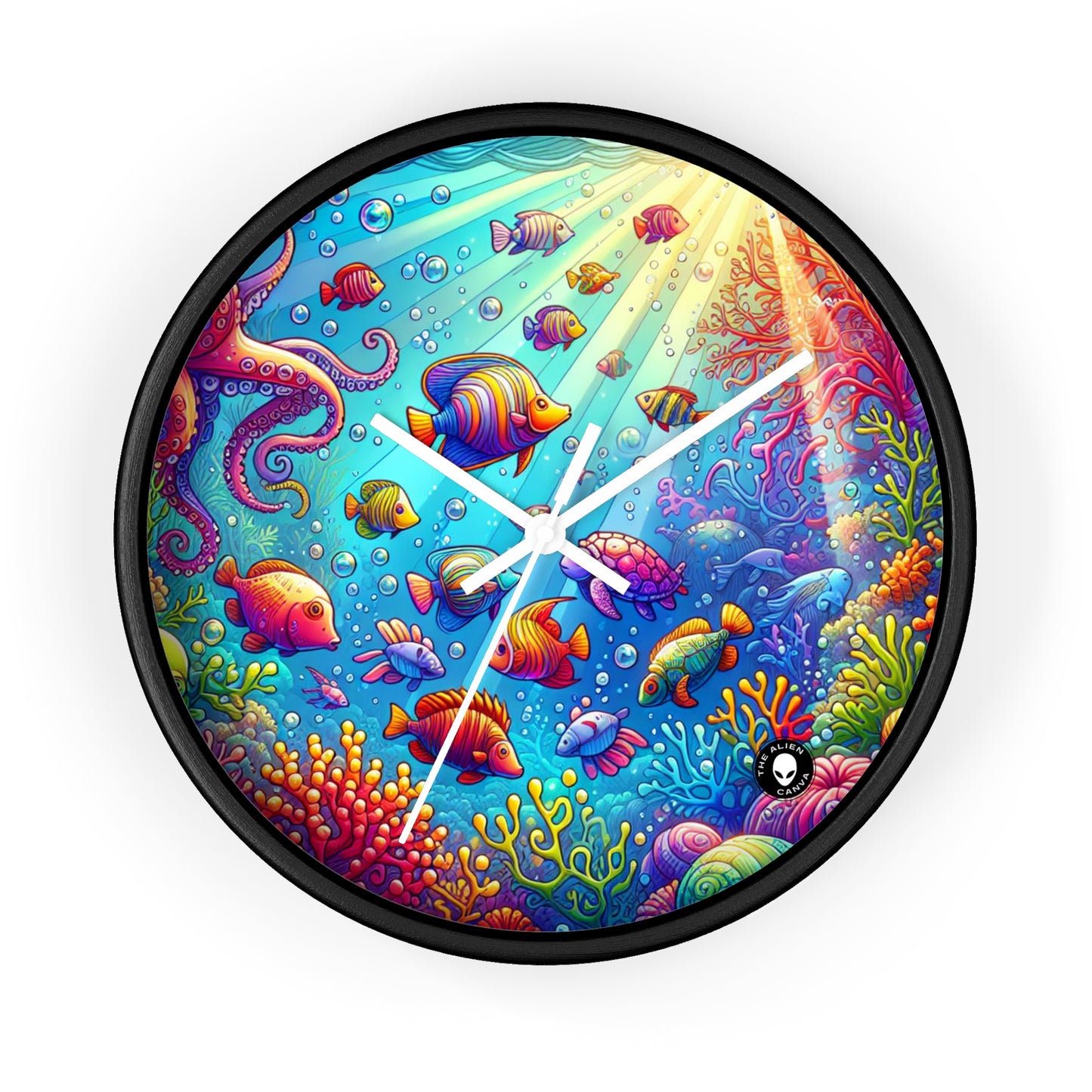 "Seaside Soiree: A Dance Party Under the Sea" - The Alien Wall Clock