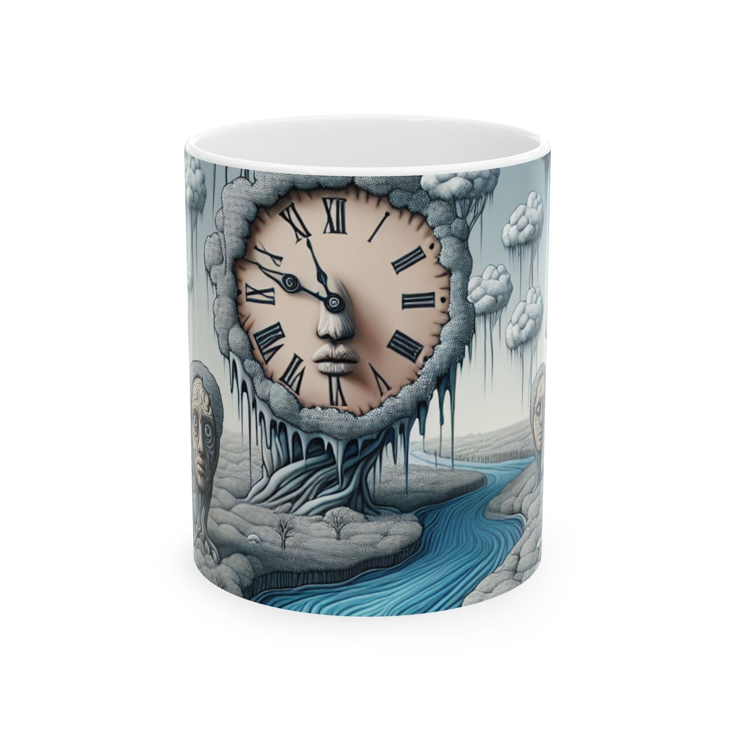 « Fantasy Wonderland : Là où le temps se plie et où les arbres parlent » - Tasse en céramique Alien 11 oz