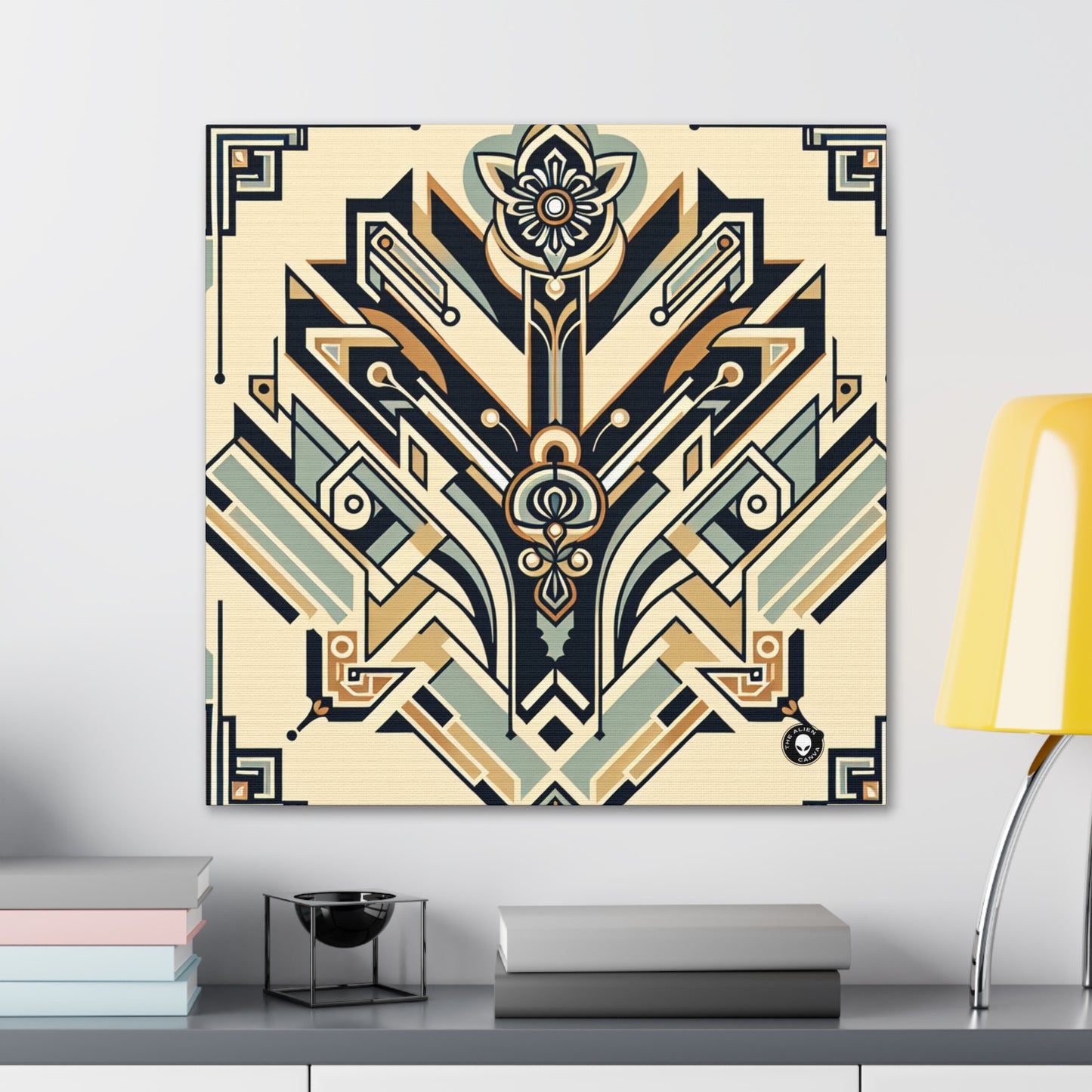 "Noches glamorosas: un paisaje urbano Art Déco" - The Alien Canva Art Deco