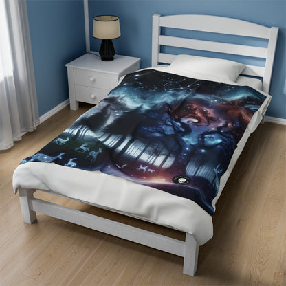 "Galactic Oasis" - The Alien Velveteen Plush Blanket