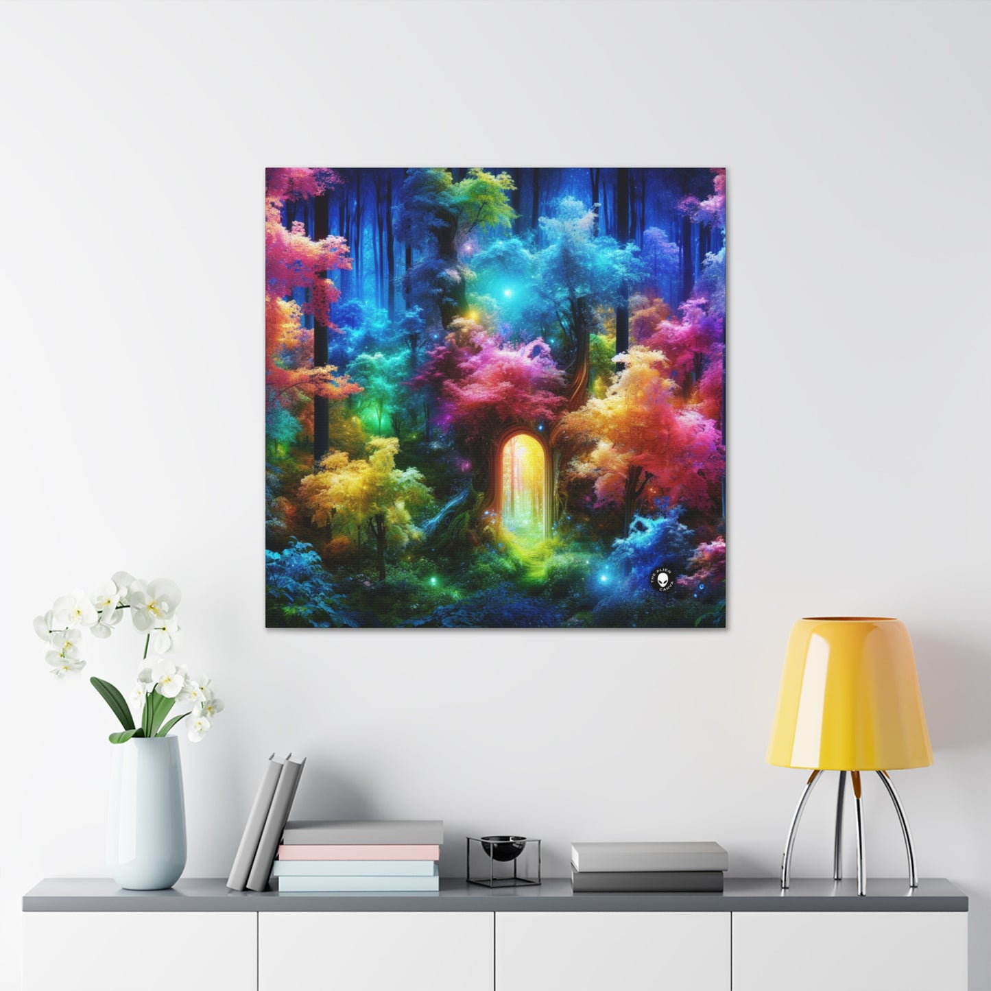 "Bosque Arcoiris Encantado: Puerta al Reino Invisible" - The Alien Canva