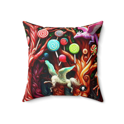 "Sweet Forest Whimsy"- The Alien Spun Polyester Square Pillow