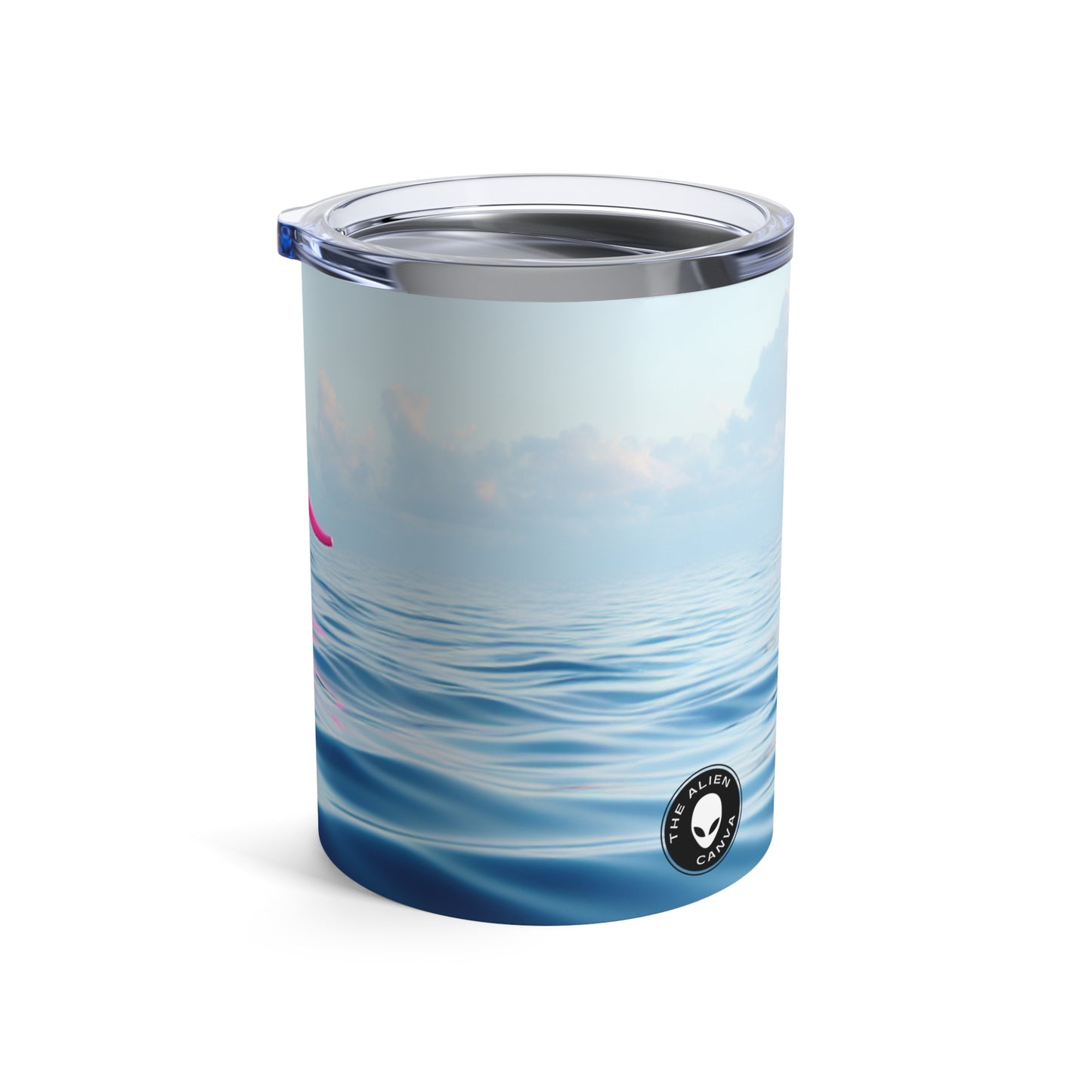 "The Pink Elephant in the Deep Blue Sea" - The Alien Tumbler 10oz A pink elefant floating in the ocean