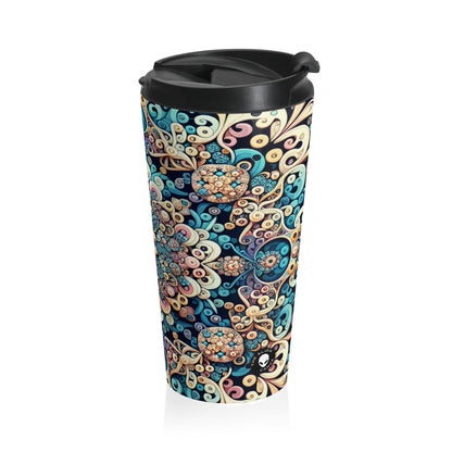 "Flight of Geometry: Algorithmic Art Inspired by Avian Movement" - The Alien Stainless Steel Travel Mug Algorithmic Art