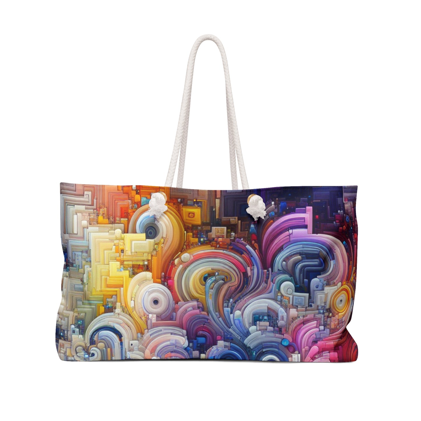 "Oceanic Harmonies: A Generative Art Exploration" - The Alien Weekender Bag Generative Art