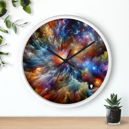 "Galactic Creation: A Kaleidoscope of Cosmic Wonder" - The Alien Wall Clock