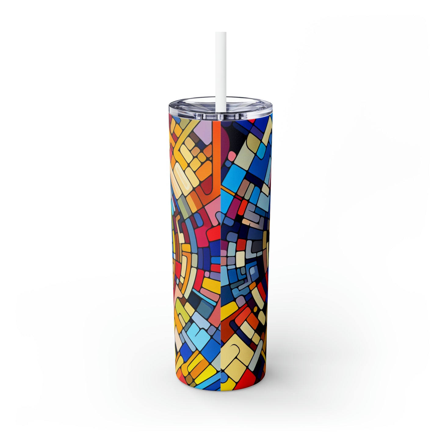 "Posibilidades infinitas": el vaso delgado con pajita Alien Maars® de 20 oz estilo arte abstracto