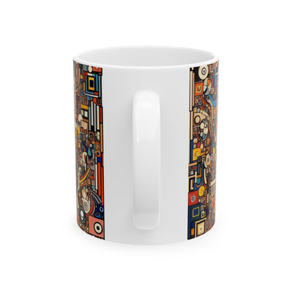 "Delirio dadaísta: una aventura de collage caótica" - Taza de cerámica The Alien 11oz Dadaísmo