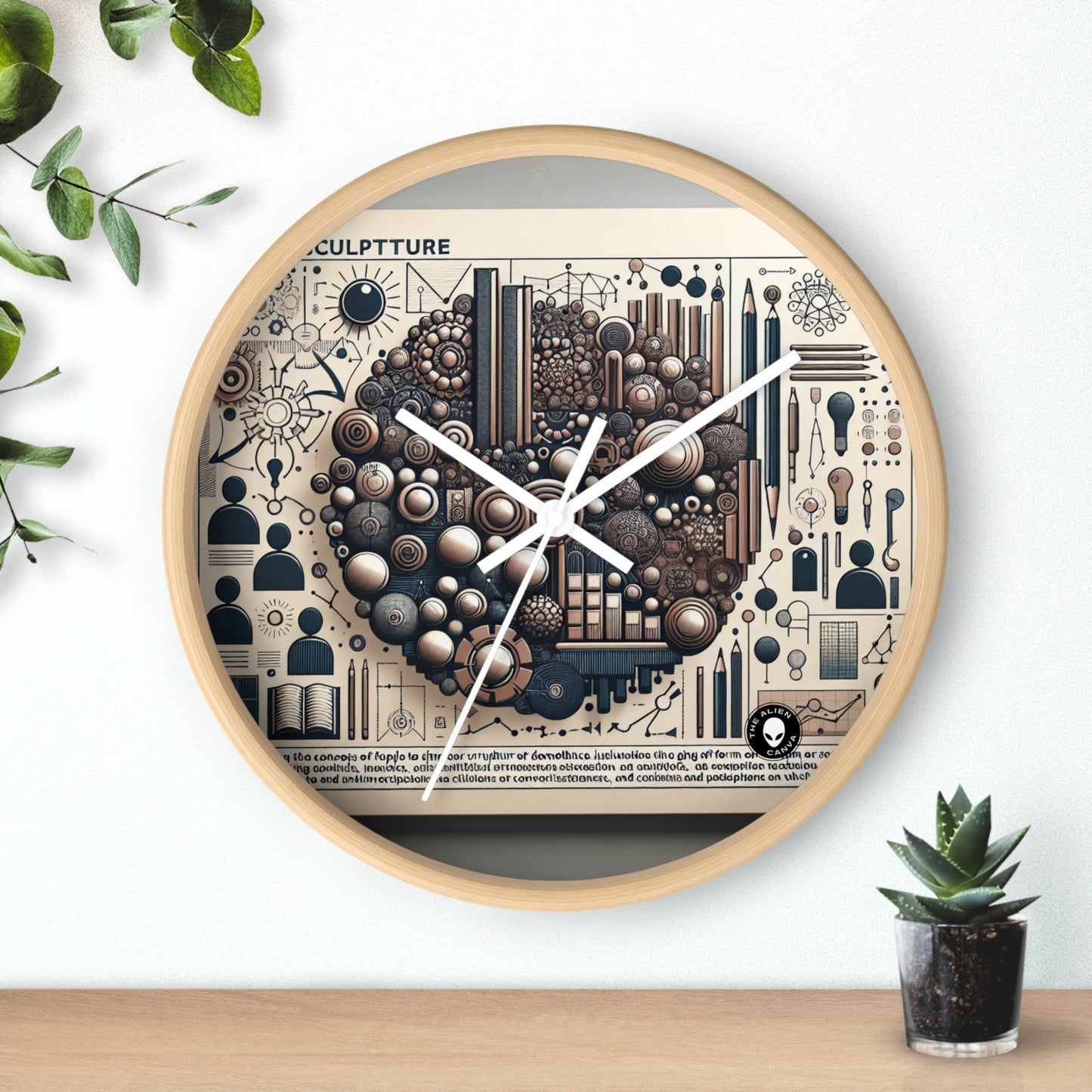 "Community Canvas: A Living Art Installation" - The Alien Wall Clock Social Sculpture