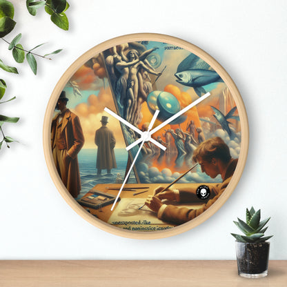 Sueños caprichosos: desafiando la gravedad en el abismo celestial - El surrealismo del reloj de pared alienígena