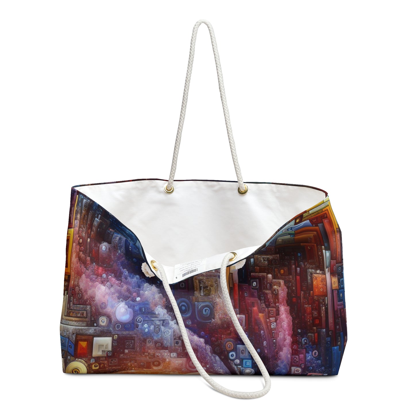 "Futuristic City Nights: A Dazzling Metropolis of Innovation and Imagination" - The Alien Weekender Bag Digital Art