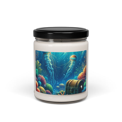 « Sous les vagues : un trésor caché » – Bougie parfumée au soja Alien 9oz