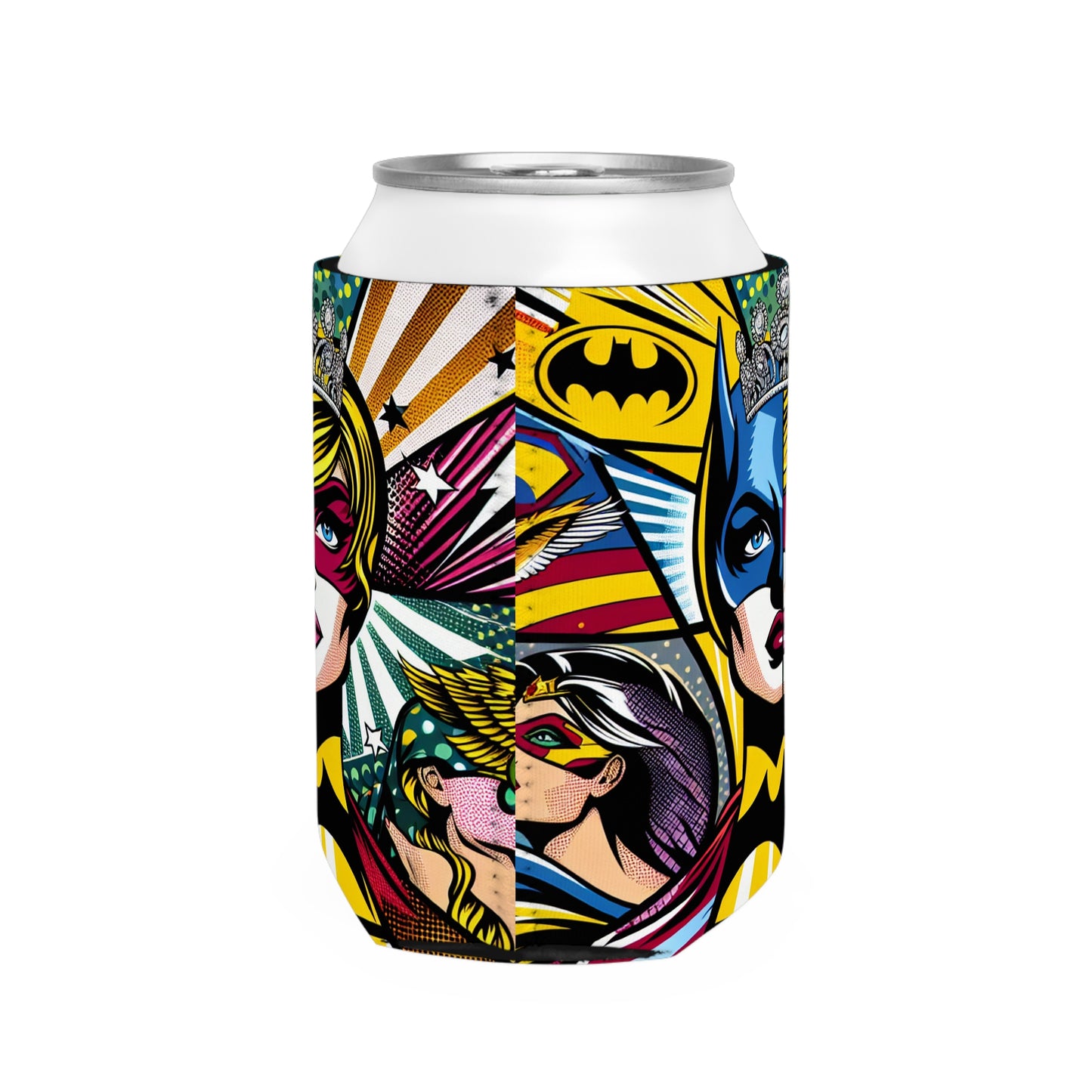 "Heroes of Pop Art: Una mezcla de iconos" - Estilo Pop Art con funda The Alien Can Cooler