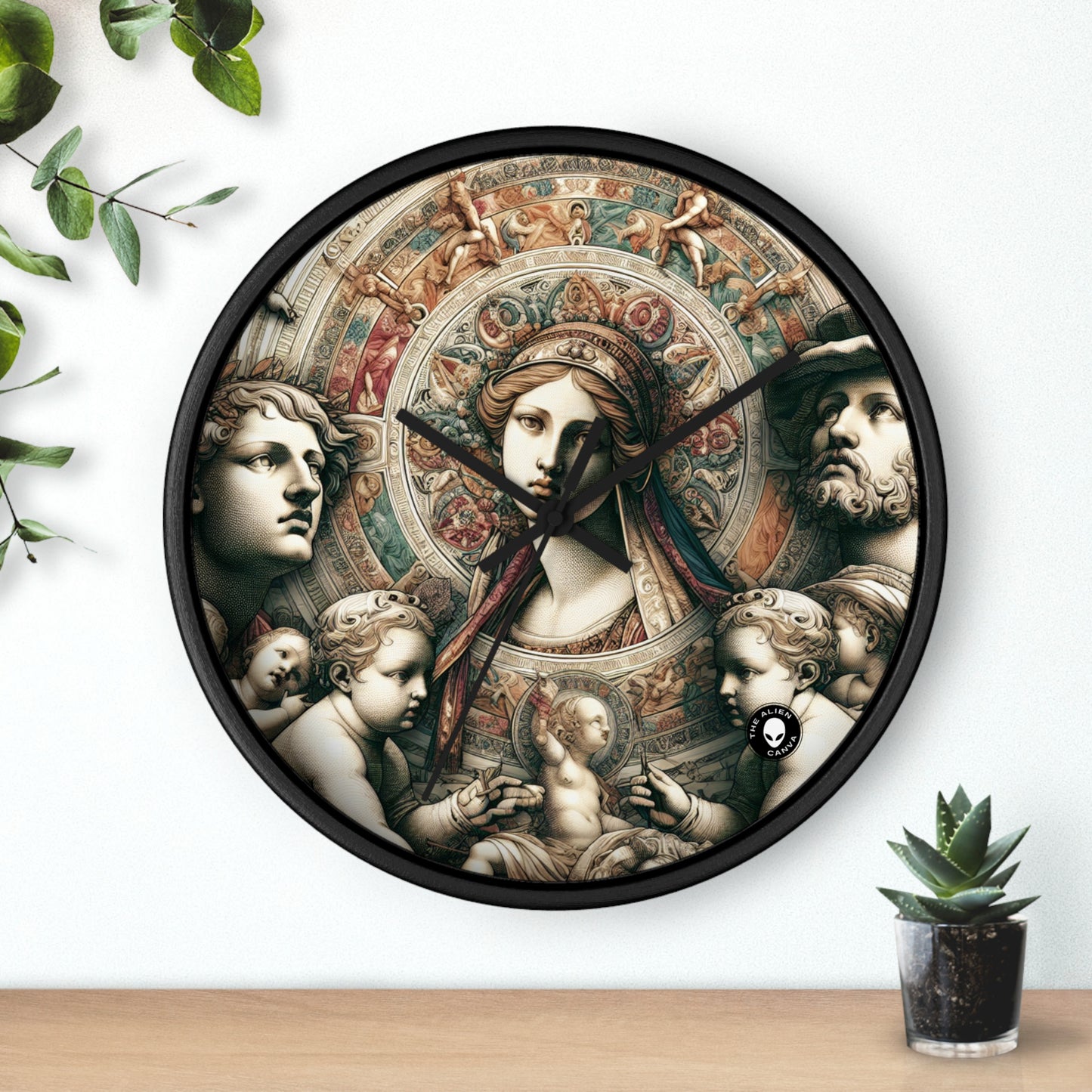 "Banquet mystique : une fantaisie de la Renaissance" - L'horloge murale extraterrestre Renaissance