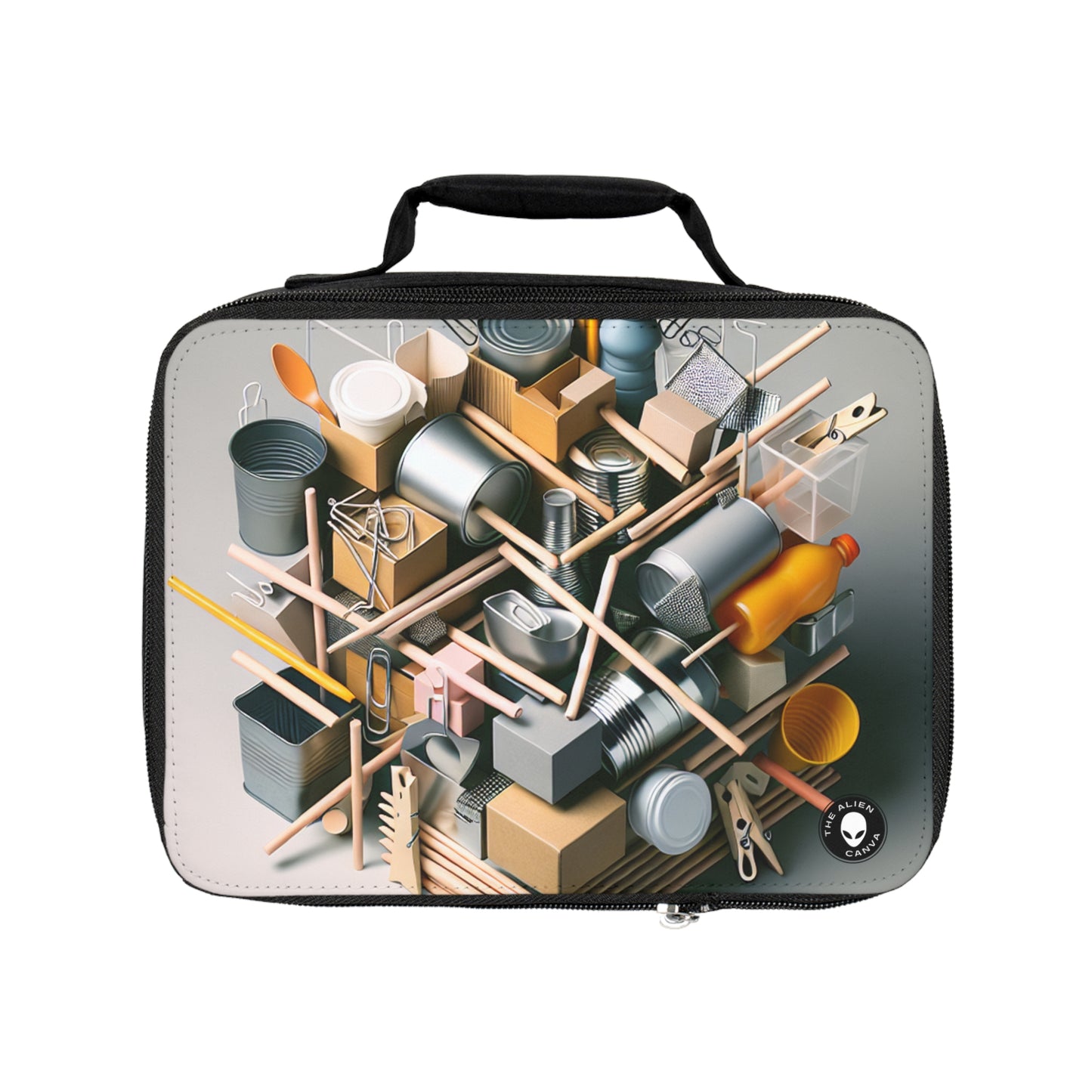 "Household Monochrome: Crafting a 3D Cubist Artwork" - The Alien Lunch Bag Cubism