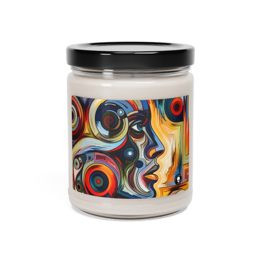 "Stormy Symphony : Une peinture expressionniste abstraite captivante" - La bougie de soja parfumée Alien 9oz Expressionnisme