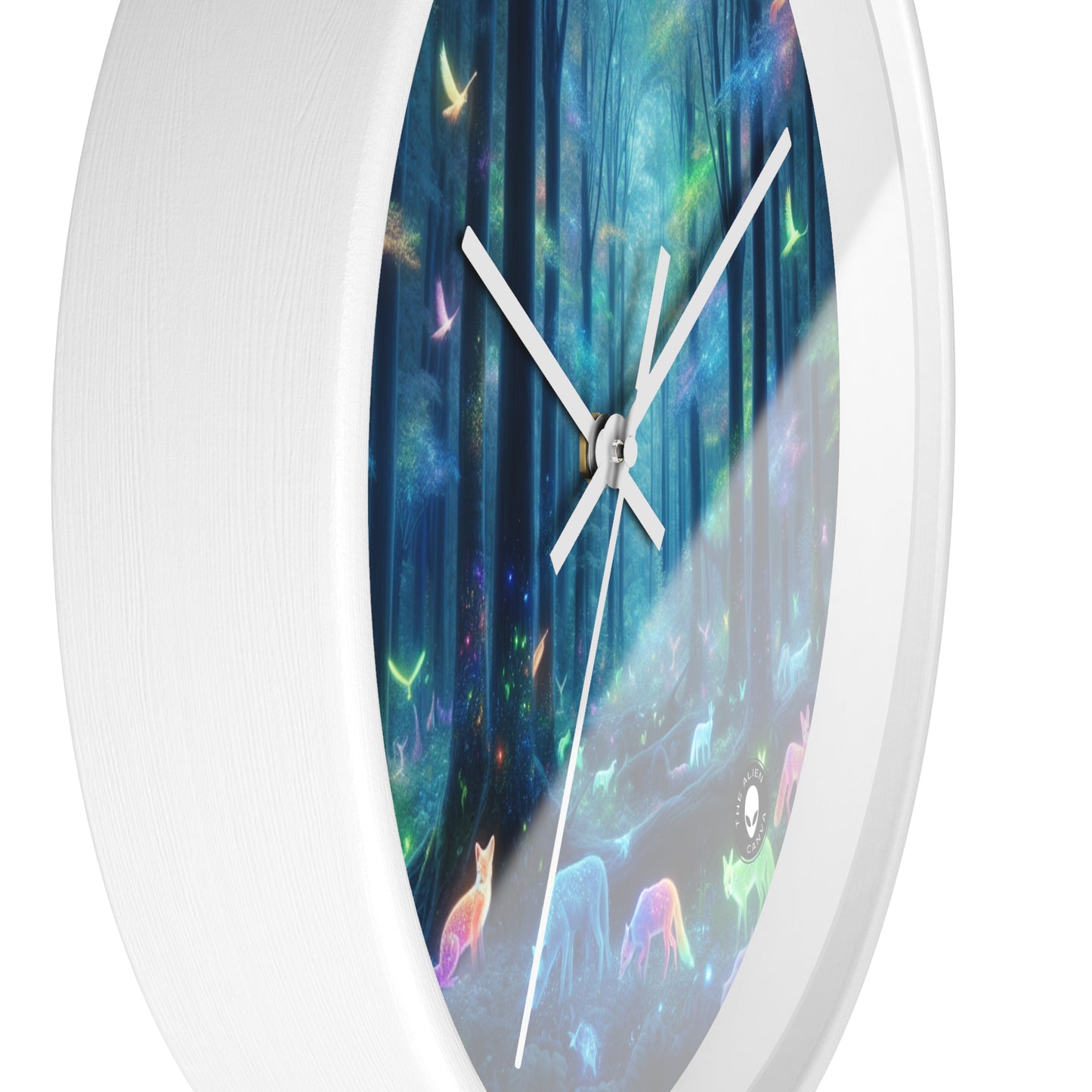 "Enchanted Rainbow Forest" - The Alien Wall Clock