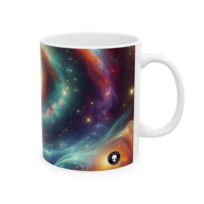 "Galactic Butterfly: A Cosmic Spectacle" - The Alien Ceramic Mug 11oz