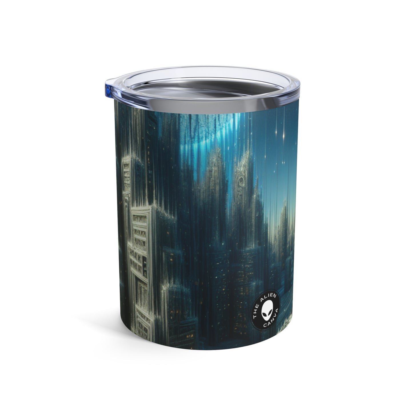 "Nighttime Cityscape Melt" - The Alien Tumbler 10oz