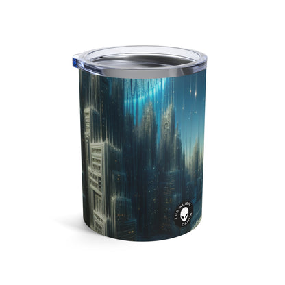 "Nighttime Cityscape Melt" - The Alien Tumbler 10oz