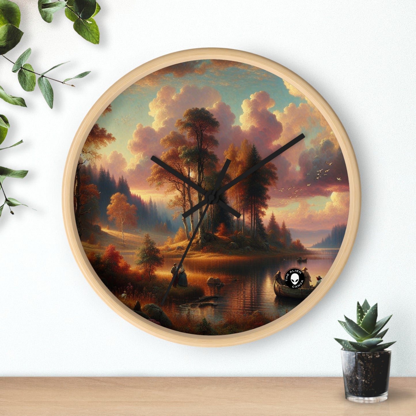 "Whispers of Love in the Enchanted Forest" - The Alien Wall Clock Romanticism