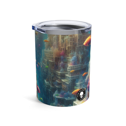 "Coralline City: un país de las maravillas surrealista bajo el agua" - Vaso Alien de 10 oz