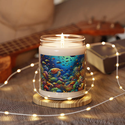 "Marine Paradise: Colorful Coral Reef Wildlife" - The Alien Scented Soy Candle 9oz