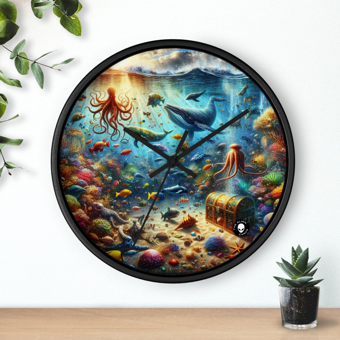 "Underwater Wonderland" - The Alien Wall Clock