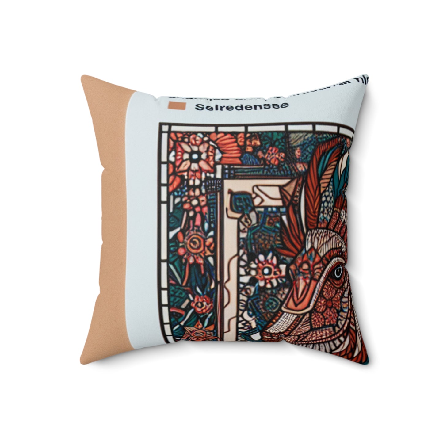 "Resilience Unveiled: A Postcolonial Celebration"- The Alien Spun Polyester Square Pillow Postcolonial Art