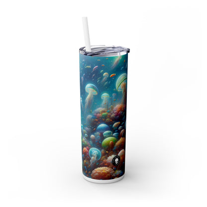 "Jellyfish Dreamland": vaso estrecho con pajita de 20 oz de Alien Maars®