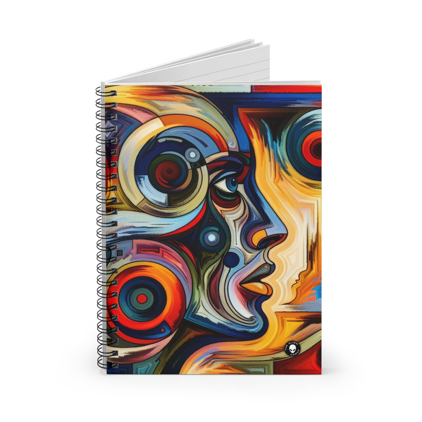 "Stormy Symphony: A Captivating Abstract Expressionist Painting" - The Alien Spiral Notebook (Ruled Line) Expressionism