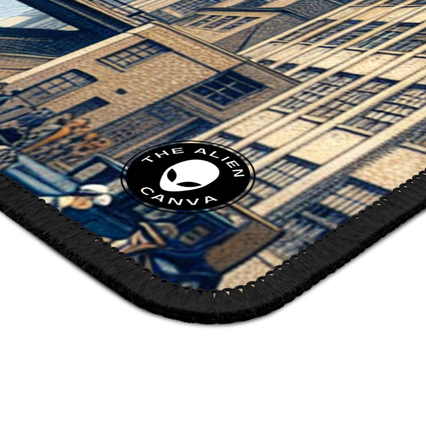 "Urban Geometry: A Modern Cityscape in New Objectivity" - The Alien Gaming Mouse Pad New Objectivity