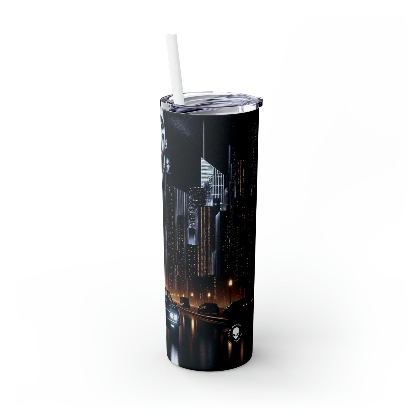 "Le monde est à moi : A City Drive" - ​​The Alien Maars® Skinny Tumbler avec paille 20oz