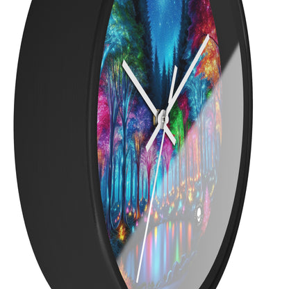 "Crystal Glow: The Enchanted Forest" - The Alien Wall Clock