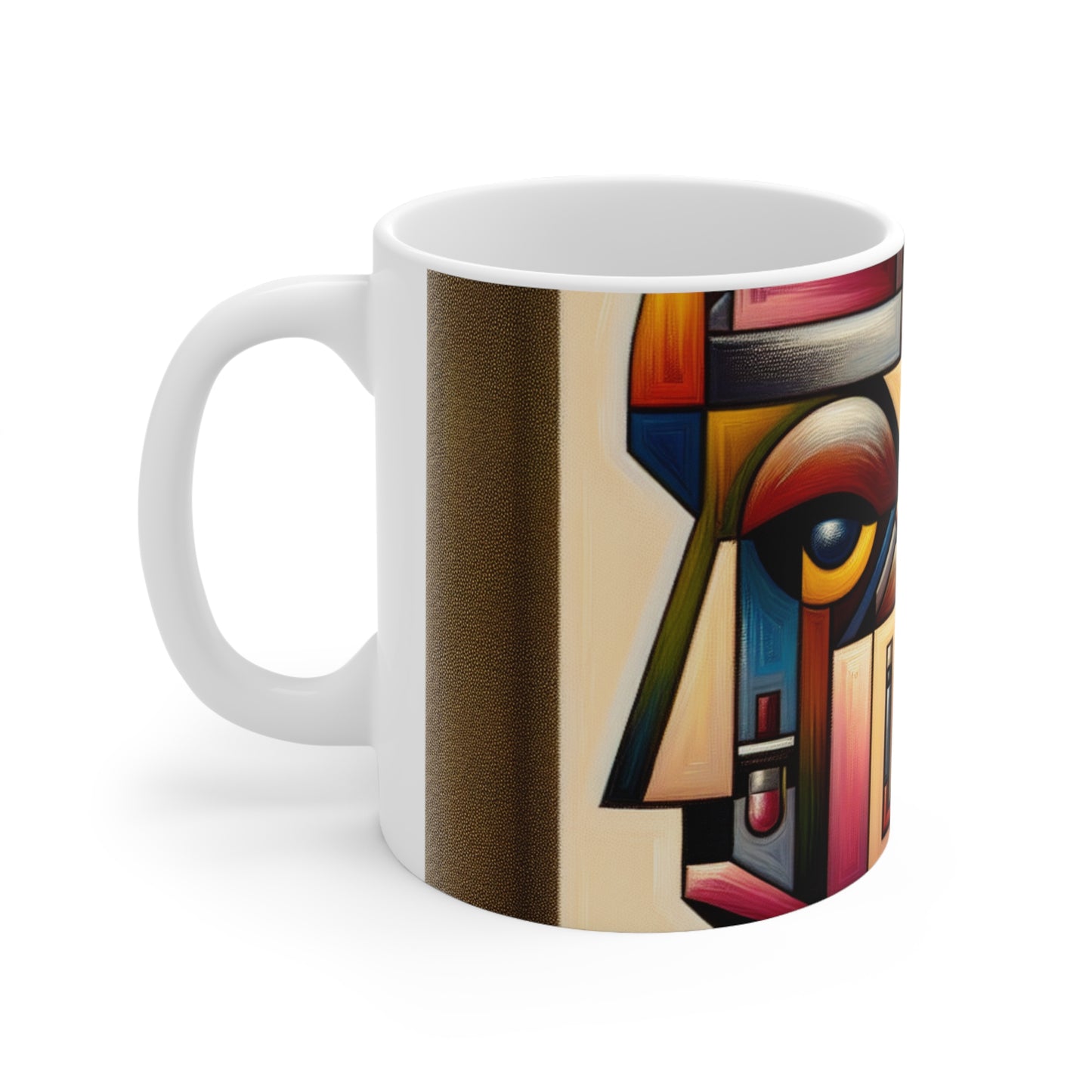 "Mi reflejo cubista" - La taza de cerámica alienígena Cubismo de 11 oz