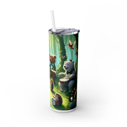 "Melodious Menagerie: Musical Animals in the Enchanted Forest" - The Alien Maars® Skinny Tumbler with Straw 20oz