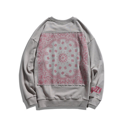 Sudadera con capucha retro estampada para parejas.