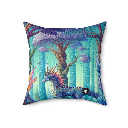 "Crystal Forest: Realm of Mythical Beings"- The Alien Spun Polyester Square Pillow