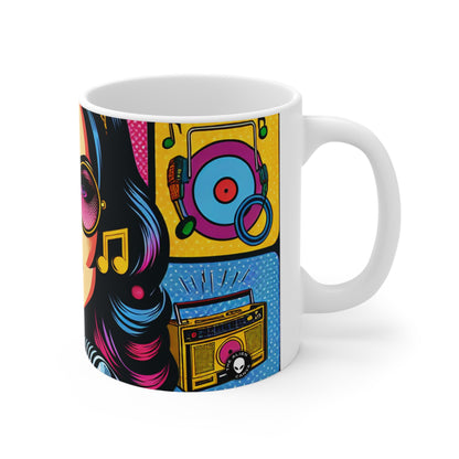 "Celebrando la iconografía pop: un retrato retrospectivo" - Taza de cerámica The Alien 11oz Pop Art