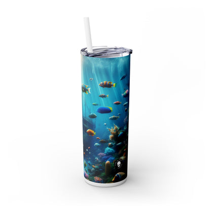 "Sunken Shipwreck Wonderland" - The Alien Maars® Skinny Tumbler with Straw 20oz