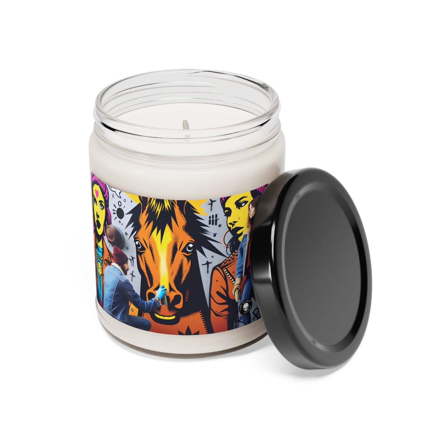 "Unity in Diversity: A Vibrant Street Art Mural" - The Alien Scented Soy Candle 9oz Street Art