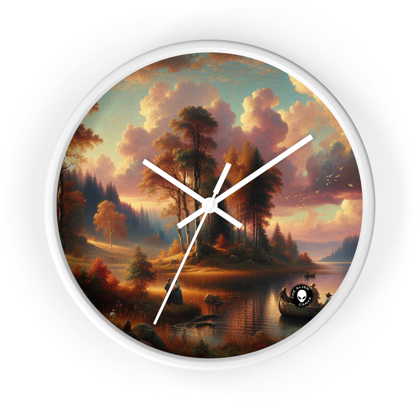 "Susurros de amor en el bosque encantado" - El reloj de pared extraterrestre Romanticismo