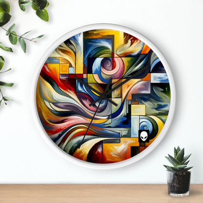 "A Tension of Shapes" - The Alien Wall Clock Abstract Expressionism Style